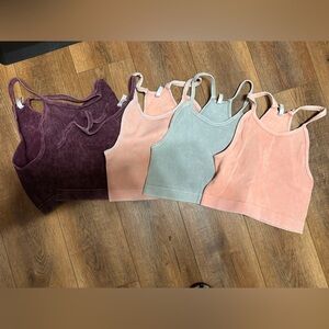 Zenana Ribbed Tank Bralette. lot of 5, women’s plus 2x/3x